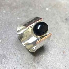 Black onyx Ring 925 Sterling Silver Band Statement Ring Handmade Ring All size