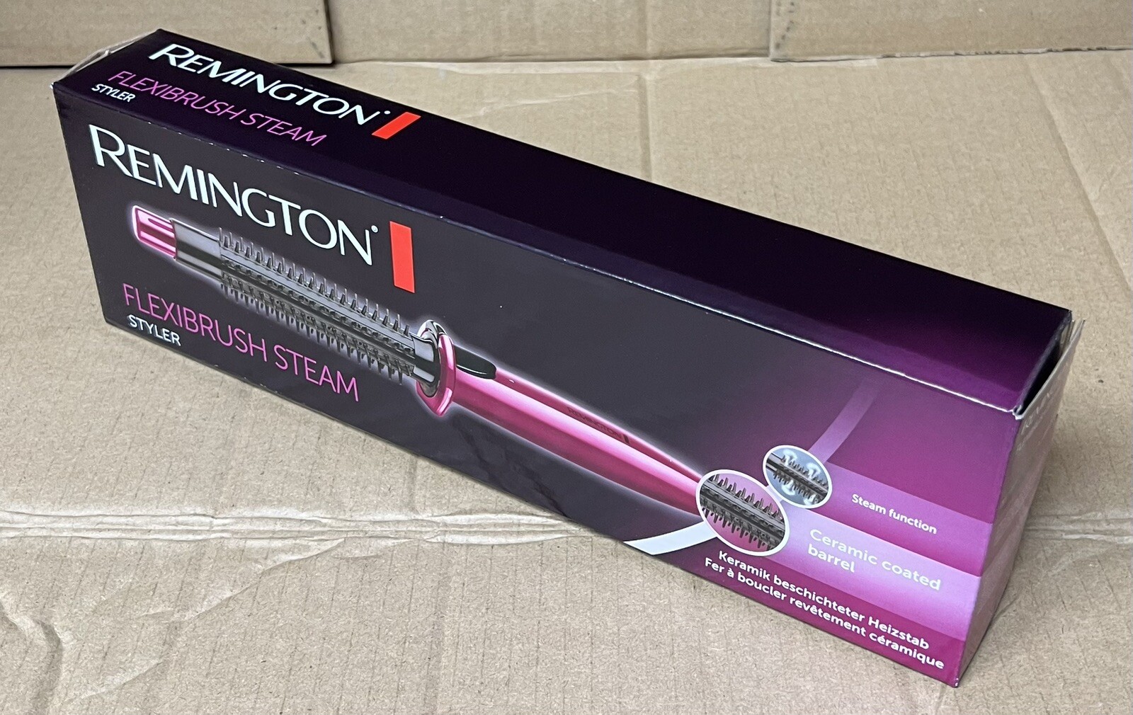 Remington CB4N Flexibrush Steam Hot Air Ceramic Hair Styler Styling Brush NEW eBay