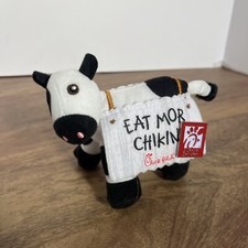 Chick Fil A Cow Eat Mor Chik'n More Chicken Small Plush Stuffed Animal 4"