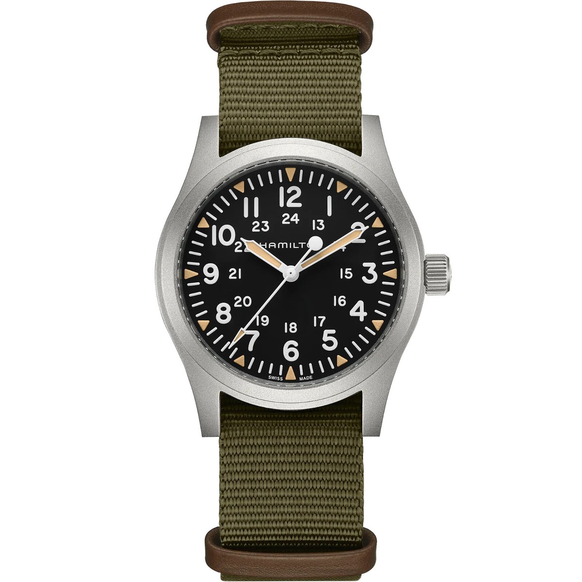 New Hamilton Khaki Field Mechanical Black Dial Men's Watch