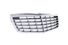 Chrome Front Grille w/ Insert Fit Benz W211 E Class 07-09 E320 E350 E550 E63