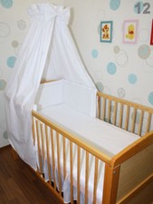 Baby Bettset 5-20tlg Himmel Vollstoff Bettwäsche  Decke  Wickelauflage