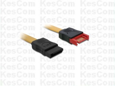 Delock 82854 Verlängerungskabel SATA III 6Gb/s gelb Stecker / Buchse 50cm