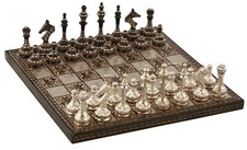 Set scacchiera 14'' pezzi e scacchiera in ottone di lusso scacchi in metallo per regalo