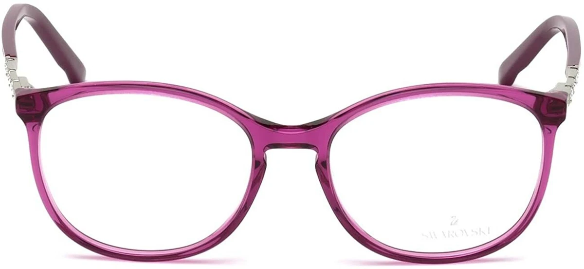 Swarovski SK 5363 081 Shiny Violet Cat Eye Eyeglass Frames Women 53-17-145 NWT Swarovski Purple Eyeglass Frames for sale | eBay main image 2