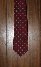 NOS VTG Burberry Deep Red Polka Dot Neck Tie NICE WOW