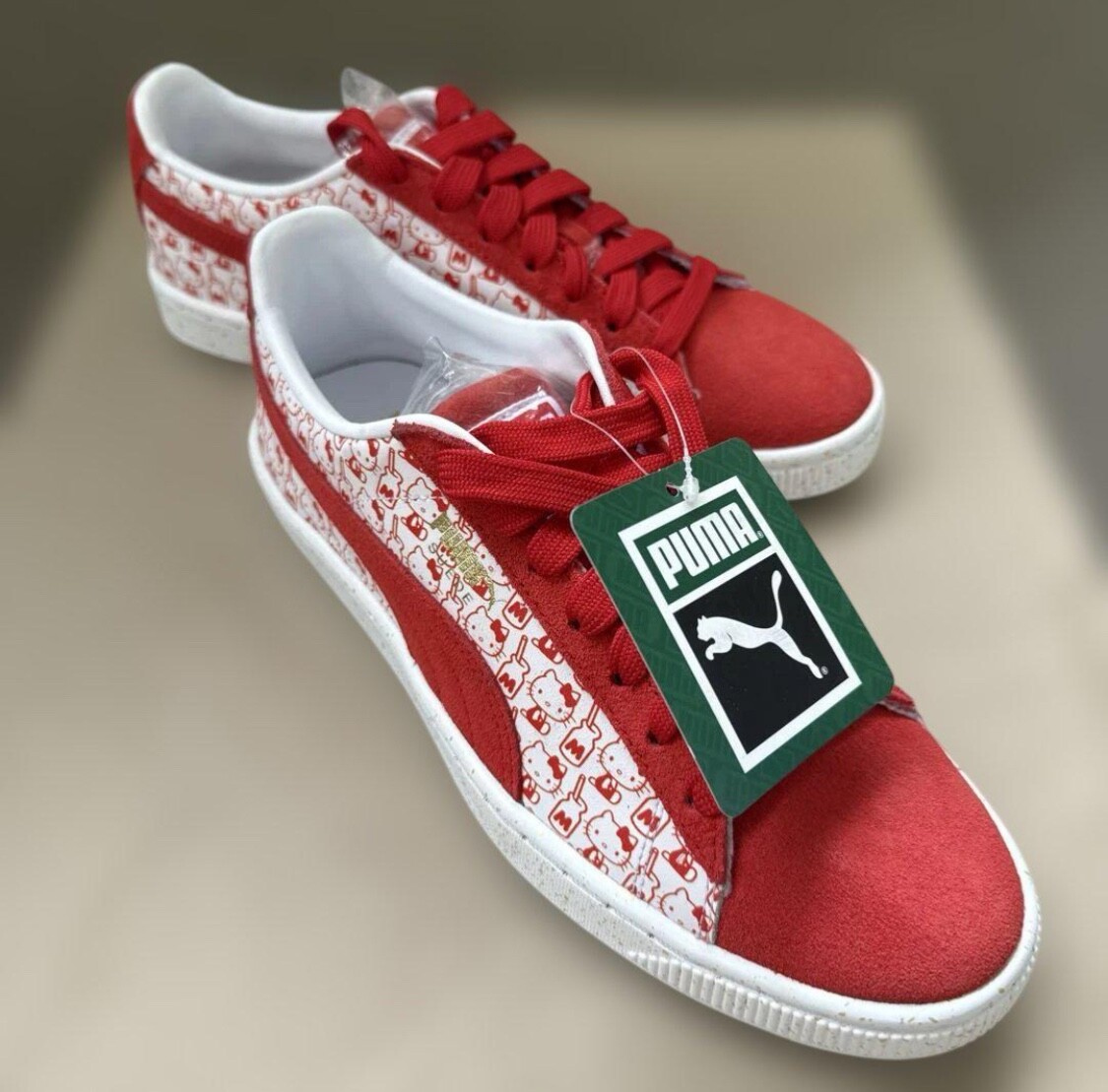 7.5 Women's PUMA × Hello kitty collaboration Kawaii RED shoes sneaker  Unused | eBay