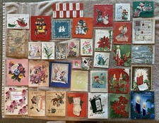 Vintage 1950's Christmas Wedding Birthday Greeting Cards Lot Of 36 Used
