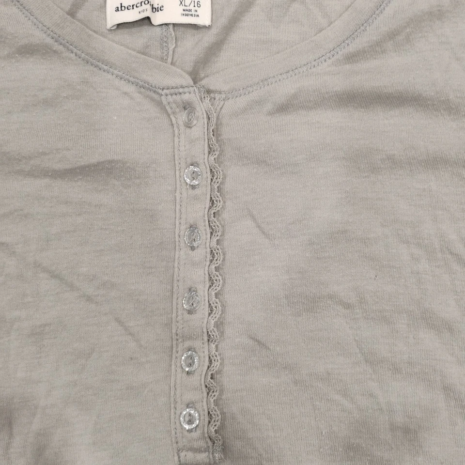 Camisa abercrombie fitch Gris Junior Talla XL/16 Encaje Espalda Foto 2 de 4