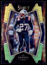 2021 Select Football Yellow and Green Die-Cut Prizm J.C. Jackson Patriots 124