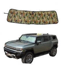 Windshield Sun Shade Compatible with Hummer EV Accessories 2024 2025 Camouflage