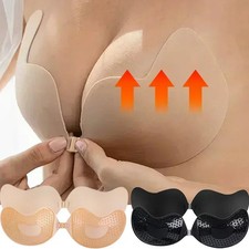 1pc Strapless Push Up Bra Silicone Adhesive Front Closure Invisible Bralette