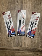 Pilot Precise Ex Fine V5RT BLUE Liquid Ink Cartridge Refills 3 Packs of 2