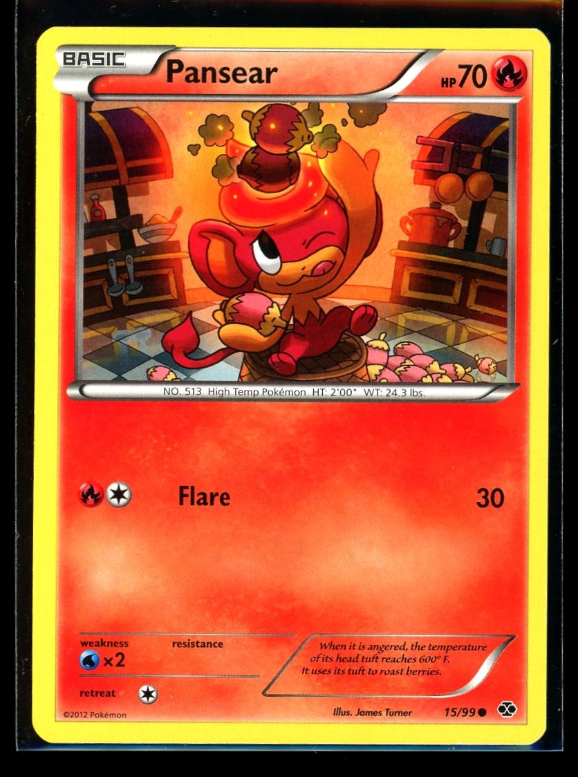 2012 Black & White - Next Destinies Pansear #15 Non Holo Pokemon Card