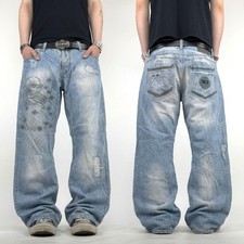 Vintage y2k rare embroidered faded grunge archive skater baggy jeans