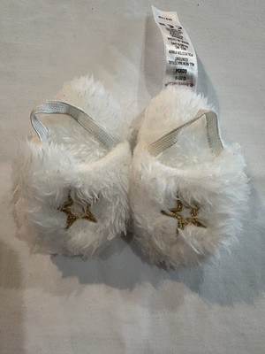 American Girl Doll 18'' Warm Wishes Pajamas White Gold Star Slippers ONLY