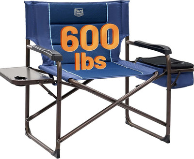 XXL Oversized Directors Chair 600Lbs - Heavy Duty Camping Chair with Cooler Bag