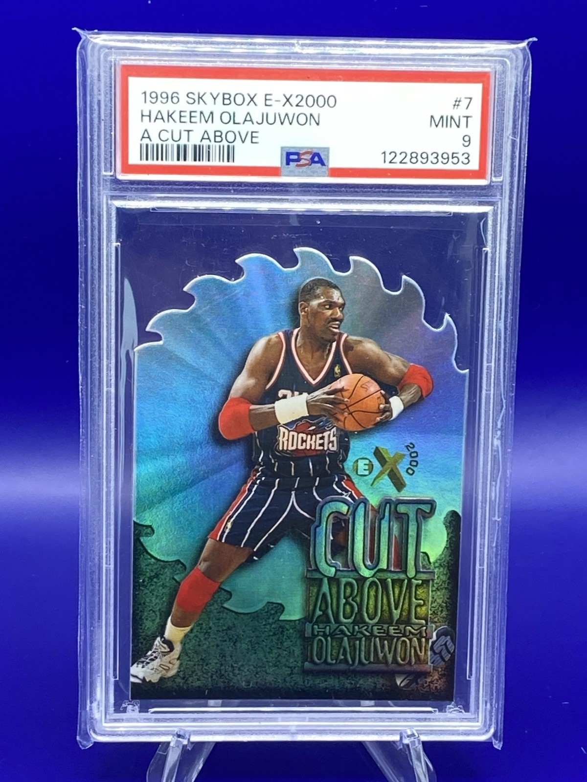 1996 skybox E-X2000 Hakeem Olajuwon a cut above