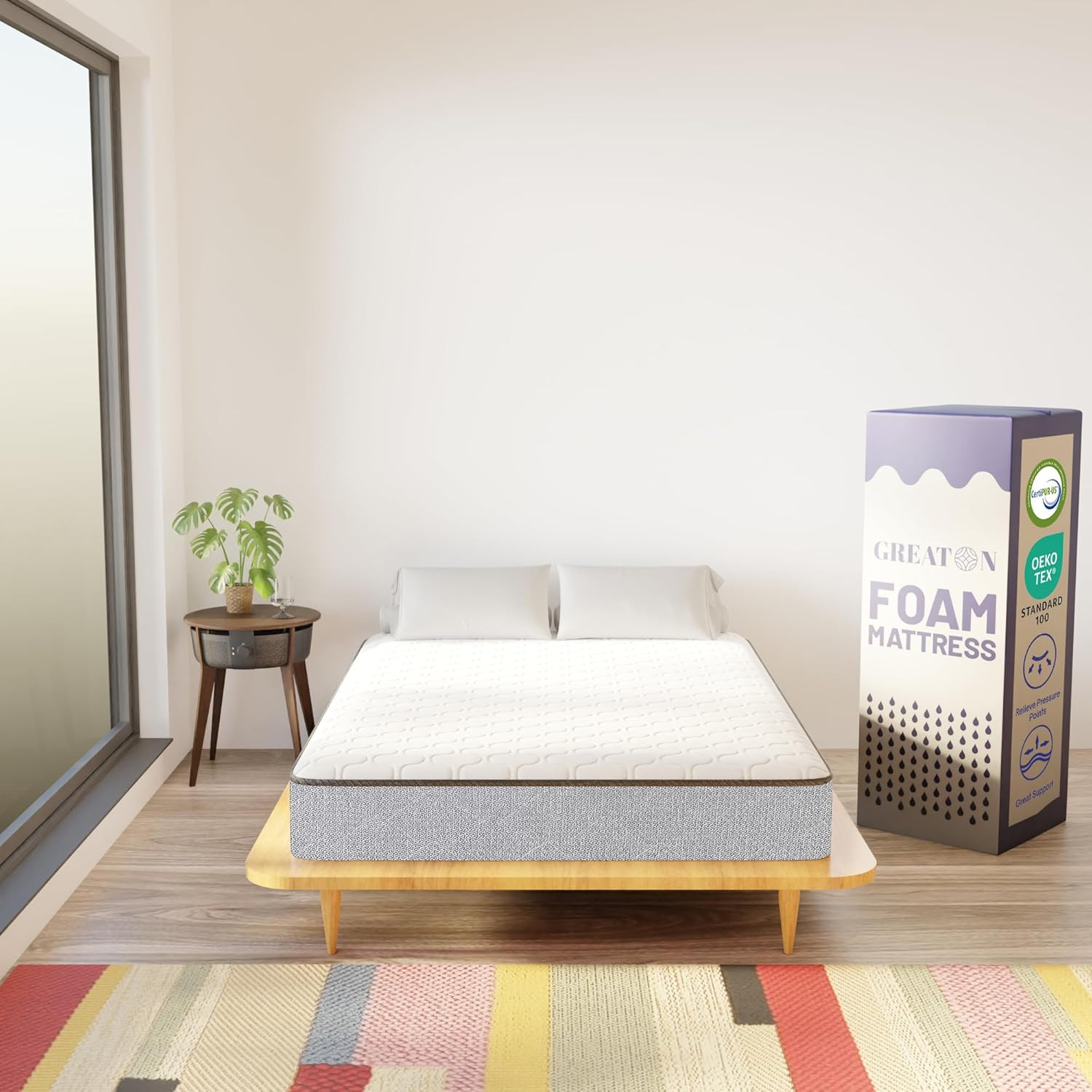 7-Inch Medium Firm High Density Foam Mattress for Cooler Sleep, 75" X 30
