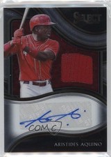 2021 Panini Select Signature Materials 18/25 Aristides Aquino #SM-AA Auto 0c3