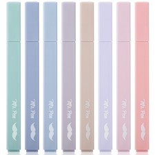Mr. Pen Aesthetic Highlighters - 8 pcs Chisel Tip 8 Pack, Morandi Colors
