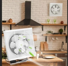 Window Shutter Exhaust Fan With Reversible Airflow 176cfm 8 Wall Mount Attic Fa