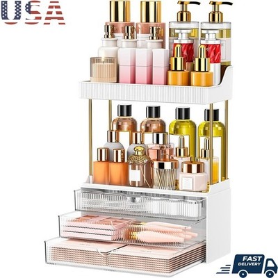 Multifunctional Drawer Organizer W/ Slip Resistant Design Cosmetics Storage New