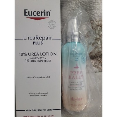 Eucerin UreaRepair PLUS 10% Urea Lotion 250ml & Drybar Prep Rally Detangler 5oz