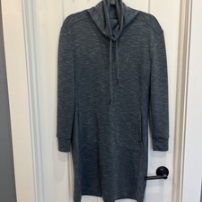 Prana Women’s Size S Green Casual Cowl Neck Knit Sweater Dress Long Sleeve