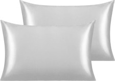 NTBAY 2 Pack Satin Standard Pillowcases for Hair and Skin, Luxurious and Silky