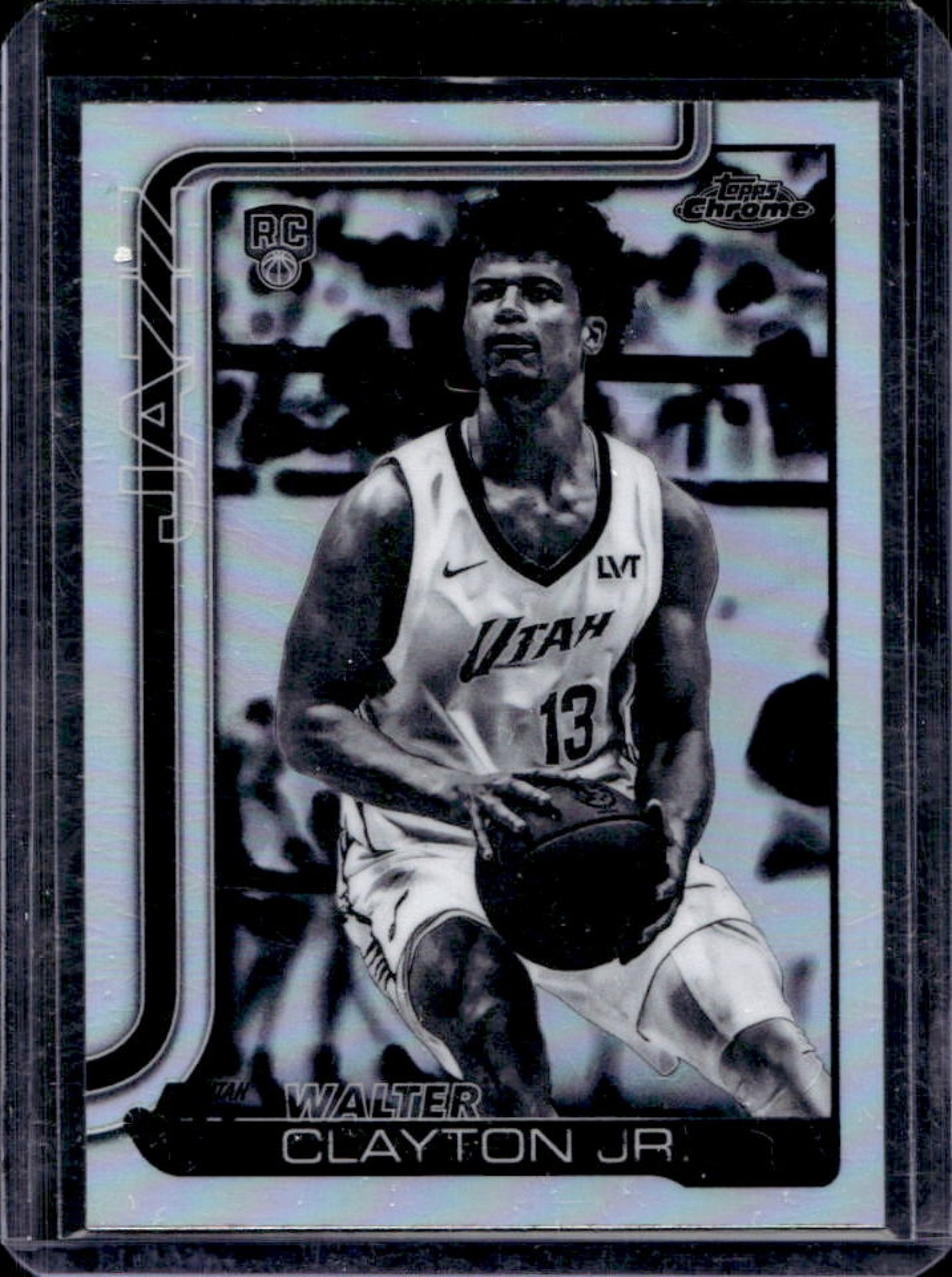 2025-26 Topps Chrome Walter Clayton Jr. RC Negative Refractor Rookie #268 Jazz