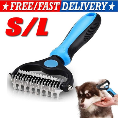 #ad Professional Pet Grooming Tool 2 Sided Undercoat Dog Cat Shedding Comb Brush Pet $8.88
