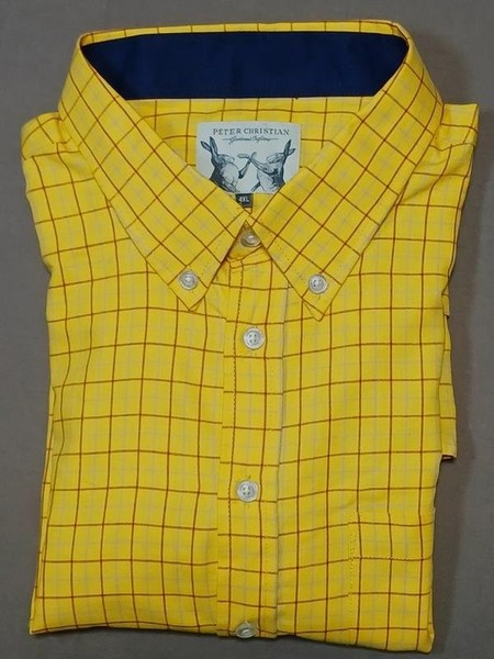 Men Peter Christian Shirt Black Cotton 4XL