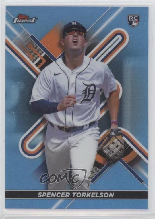 2022 Topps Finest Sky Blue Refractor /300 Spencer Torkelson #84 Rookie RC