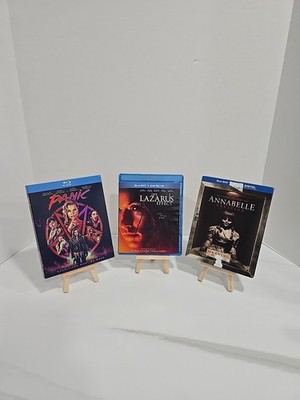 Horror Blu-ray 3 Movie Lot Panic / Annabelle Creation / The Lazarus Effect VGC