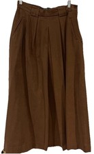 Vintage Ralph Lauren Women's WesternCountry Style Skirt10 Brown pockets sidezip