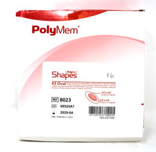 Ferris 8023 PolyMem Shapes 2" x 3" #3 Oval Adhesive Dressing - 14/BX Exp 10/30