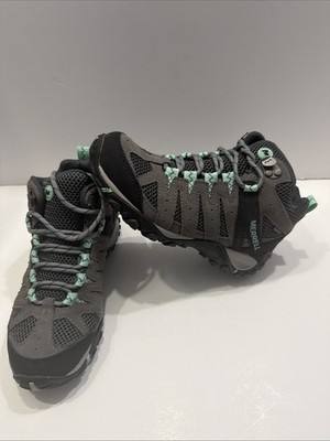 Merrell Womens J034482 Accentor Mid Vent WP Hiking Boots Size 5 Charcoal/Wave