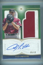 Andy Pettitte 2021 Topps Definitive Collection #DARC-AN Green Relic Auto #/10