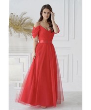 Vestito lungo elegante - In tulle – Rosso