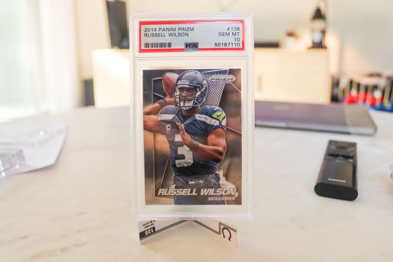 2014 Panini Prizm Russell Wilson #138 Silver Prizm PSA 10 Gem MT Seahawks