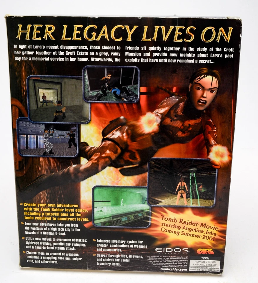 Tomb Raider Chronicles PC 2000 Big Box Windows 95/98 NEW Lara Croft Action - Image 3 of 4