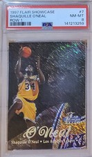 1997 Flair Showcase Shaquille O'Neal Row 1 #7, PSA 8 nm-mt, LA Lakers NBA
