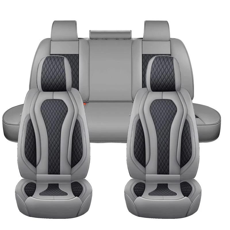 For Toyota Tacoma Car Seat Cover Deluxe Leather 2/5 Seats Front Rear Protector Foto 2 de 4