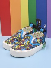Brand New Sesame Street Colorful Allover Print Slip On Shoes Baby Toddler Size 5