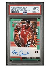 2020-21 Anthony Edwards Rookie Prospect Autograph Green PSA GEM Mint 10 Pop 30