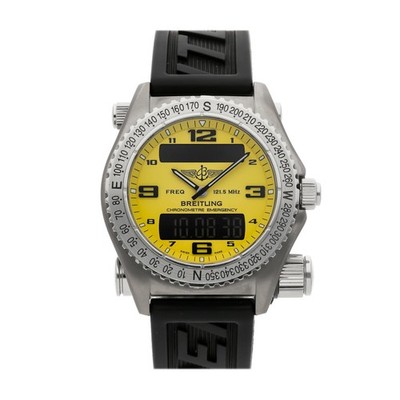 Breitling Emergency Mission Titanium Quartz 42mm Yellow Dial Watch
