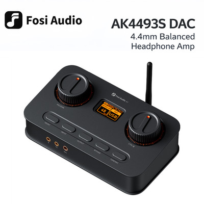 Fosi Audio K7 Desktop DAC Headphone Amplifier USB-C AK4493S Bluetooth 4.4mm
