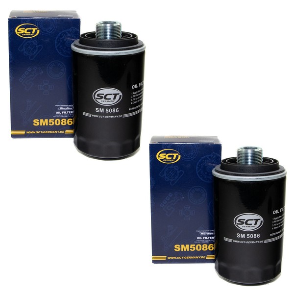 ÖLfilter 2 X SCT SM 5086 FüR Audi A5 A3 A4 A6 Seat Leon Skoda Volkswagen Golf-image