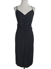 Nine West Black Lightweight Spaghetti Strap Ruched Detail Sundress Size XL